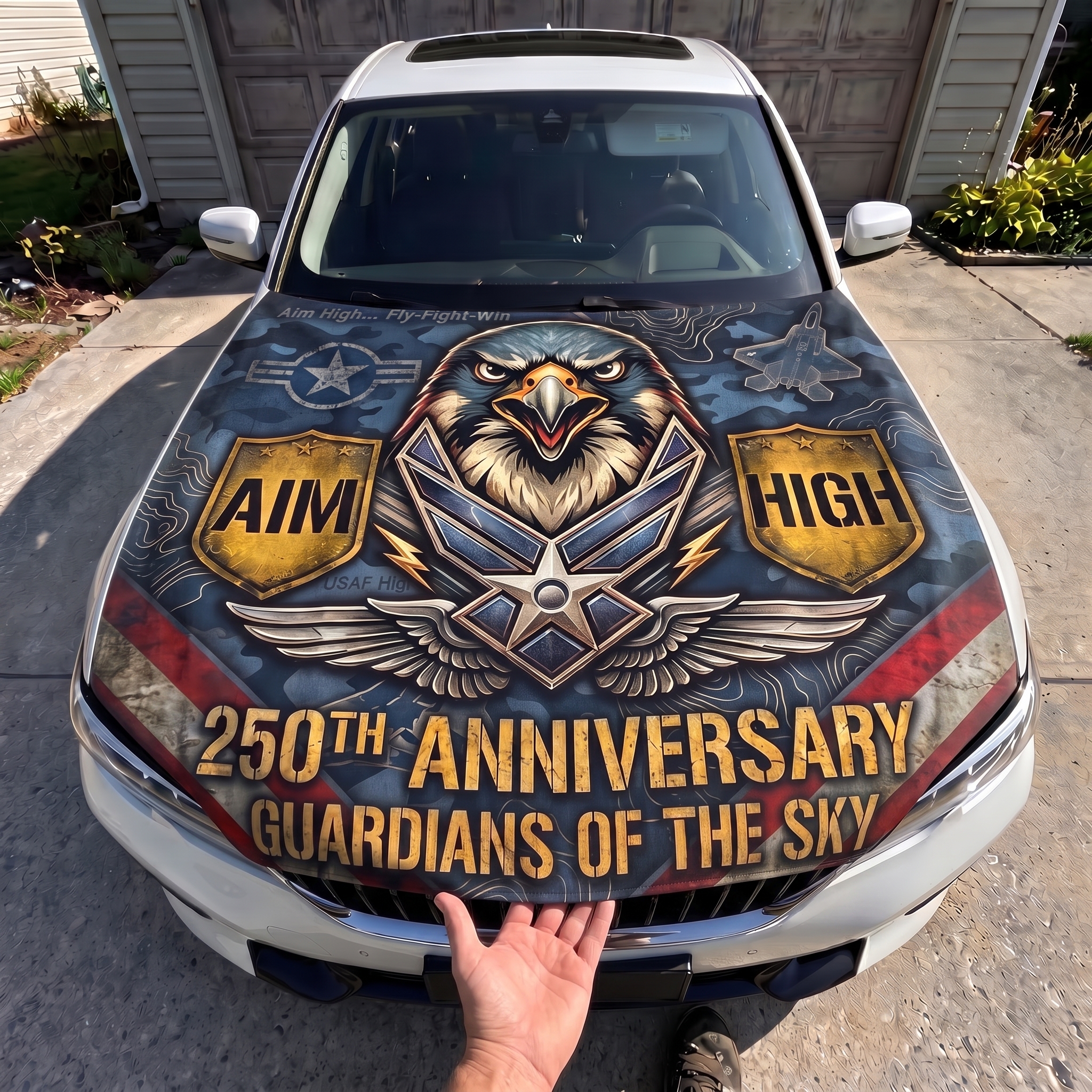 🎖️ Last-Day Big Discounts 🇺🇸 250th Anniversary Military Tribute Hood Flag Cover