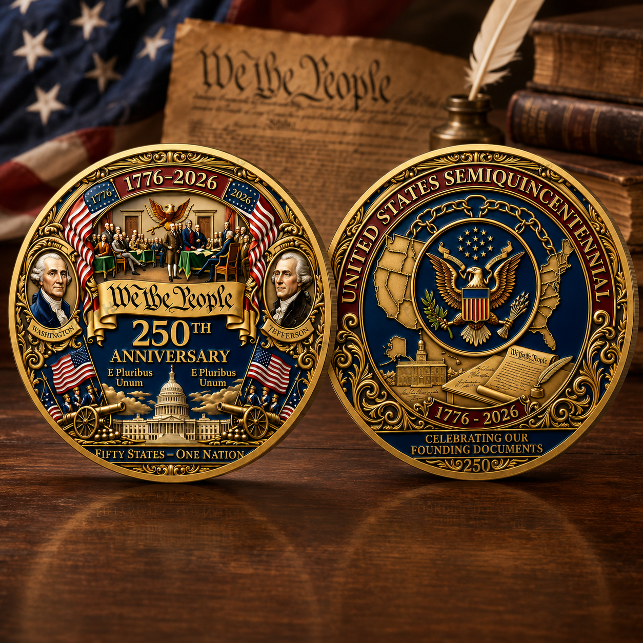 🔥Hot Sale 60% OFF🔥America 250th Anniversary Commemorative Challenge Coin