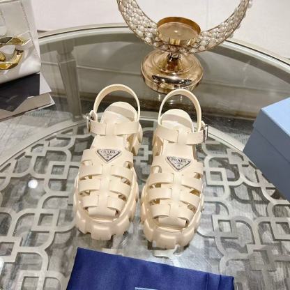 P style Zigzag Roman Woven Beach Slippers