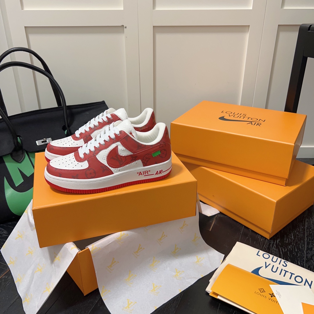L style . x . Air Force1 22ss co-brand commerative sneaker Unisex casual shoes-Luxeon