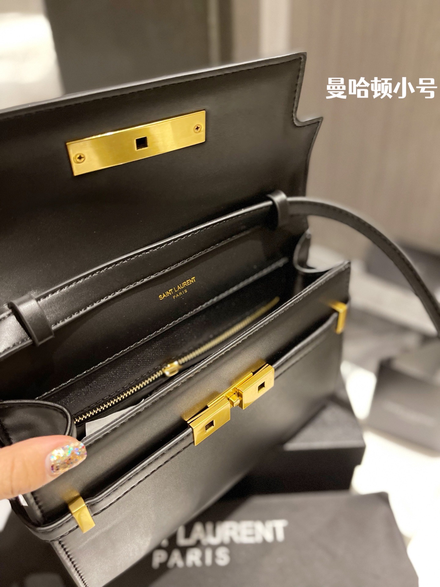 Saint Laurent Y style Manhattan Box Bags Messenger Bags-Luxeon