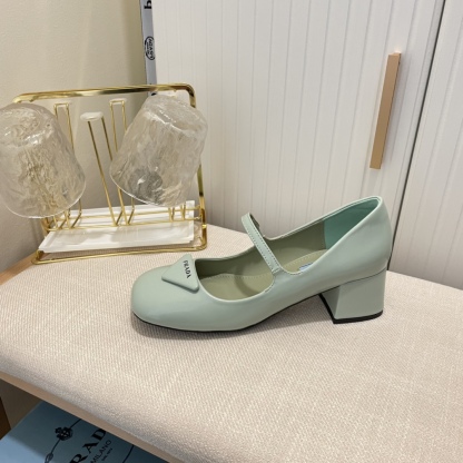 P style Women Square Low Heel Pump-Luxeon