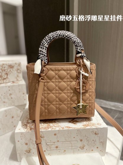 D style Diana Handbags Frosted (five grids)-Luxeon