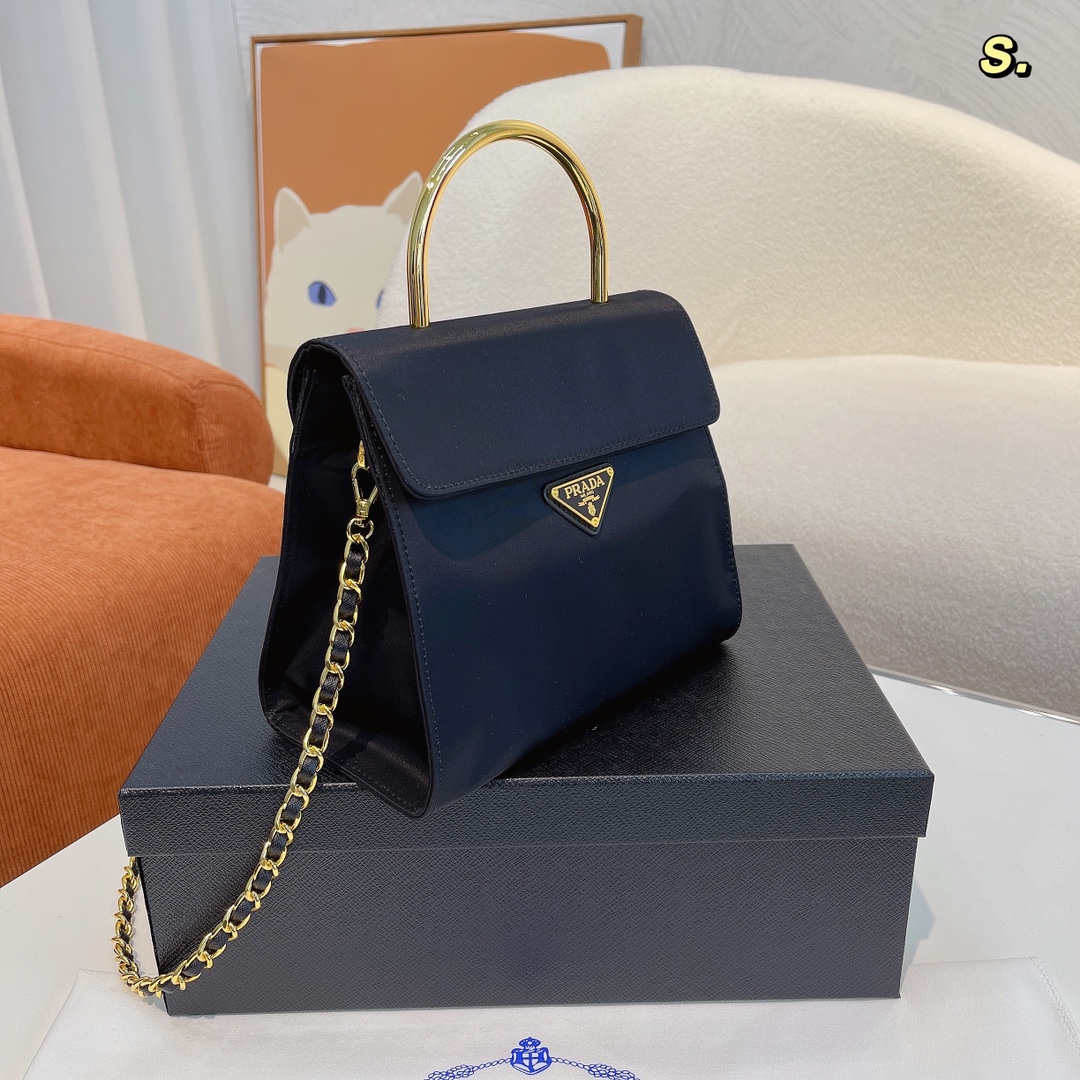 P style Handbags Golden Handle Tote Bag-Luxeon