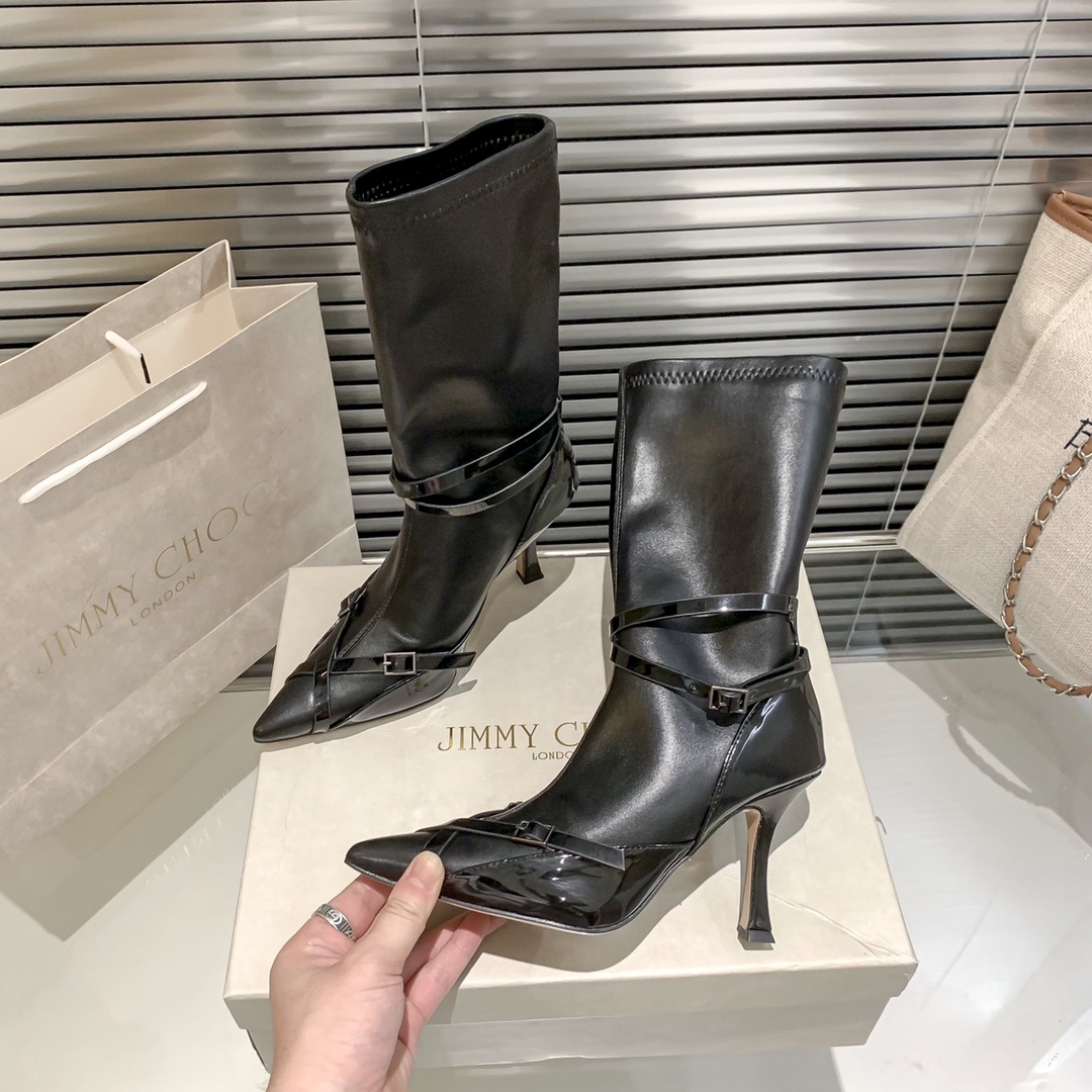 Jimmy Choo riders high heel boots-Luxeon