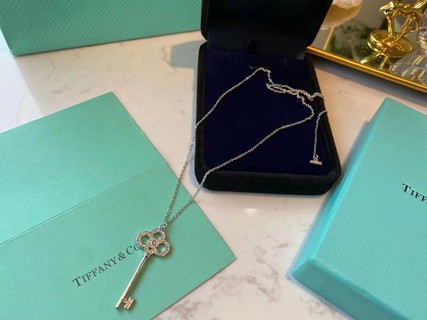 Tiffany Key Necklace Full Diamonds-Luxeon