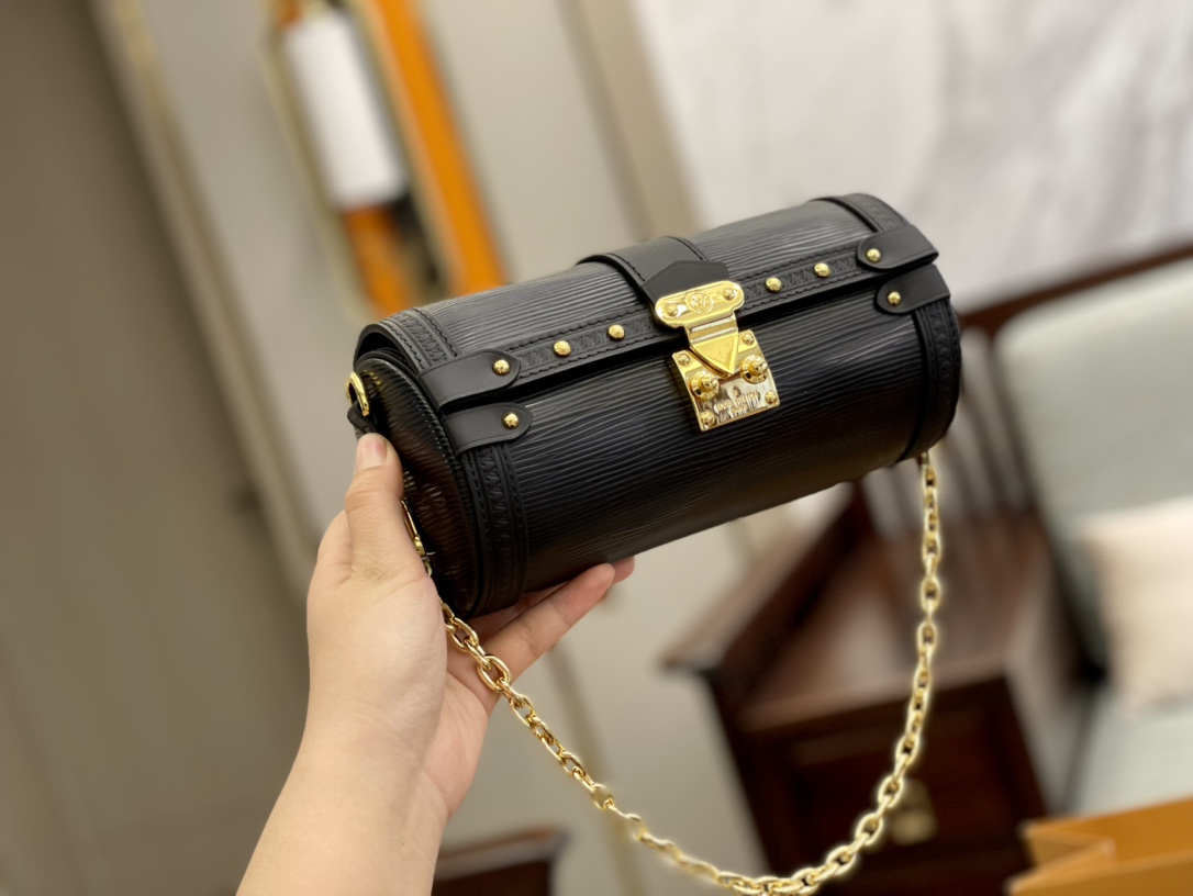 L style bag Papillon Trunk Handbags-Luxeon