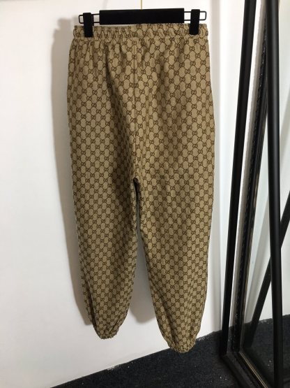 G style Jacquard Elastic Waist Gaiter Lounge Pants-Luxeon