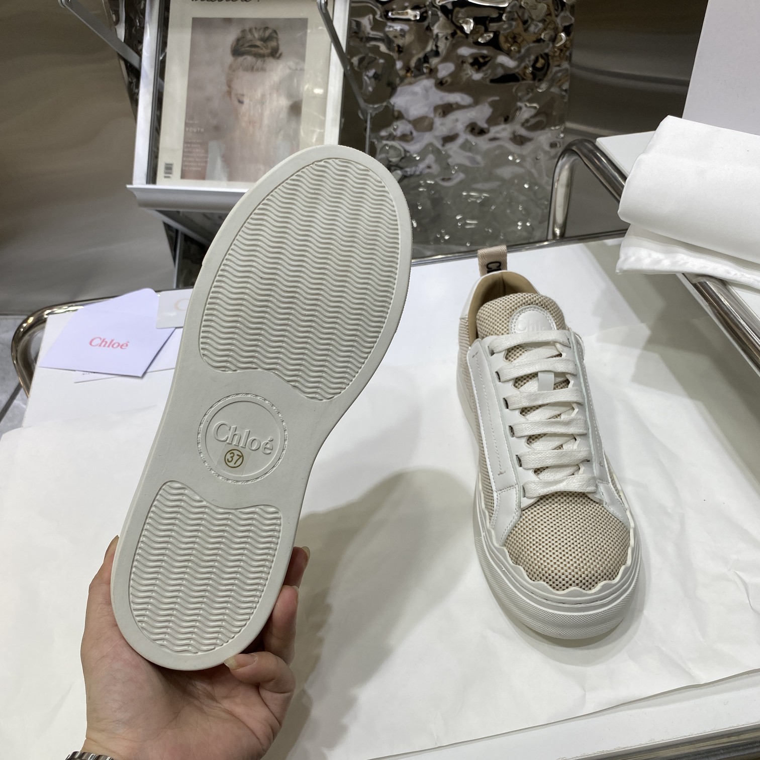 Chloe autumn new canvas flats casual shoes-Luxeon