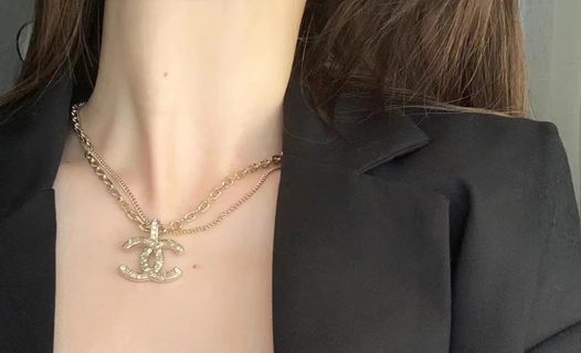 C style New Double Chain Necklace-Luxeon