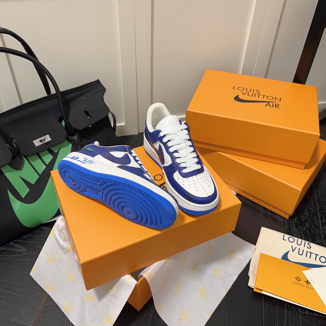 L style . x . Air Force1 22ss co-brand commerative sneaker Unisex casual shoes-Luxeon