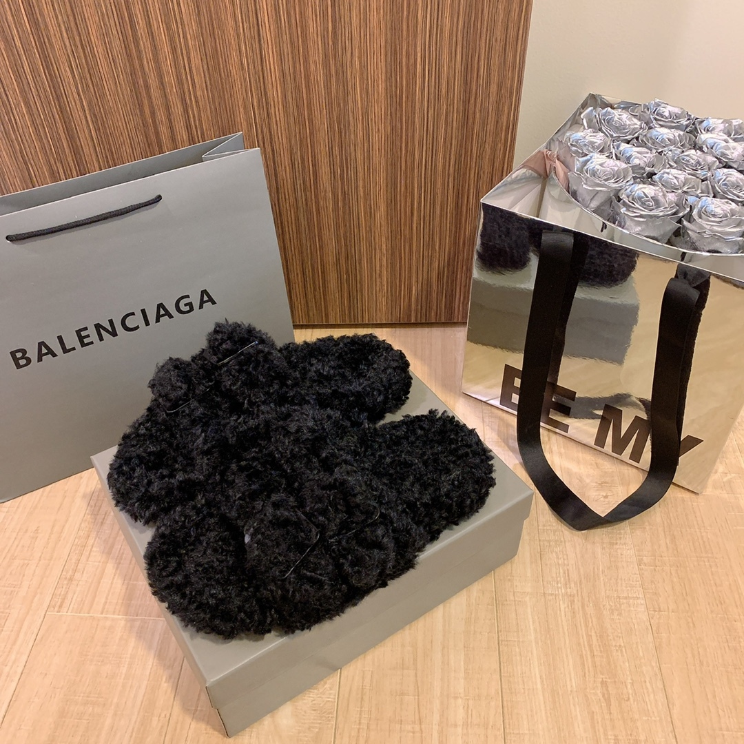 B style new wool slippers-Luxeon