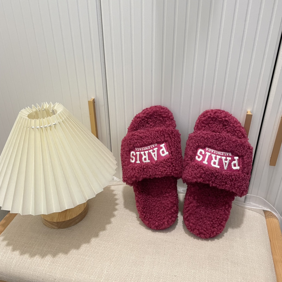B style winter new fuzz fur slippers-Luxeon