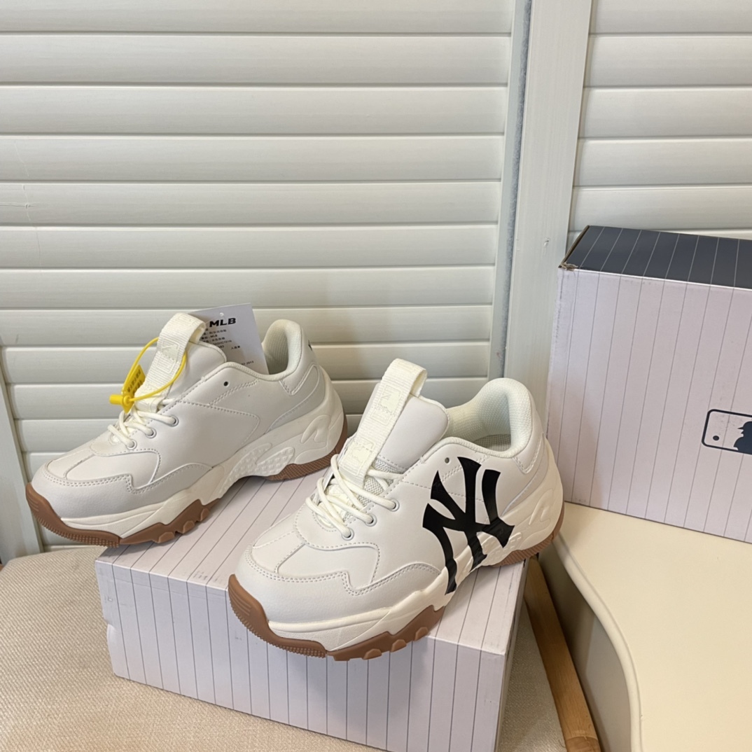 MLB new height-increasing thick sole sneakers casual shoes-Luxeon