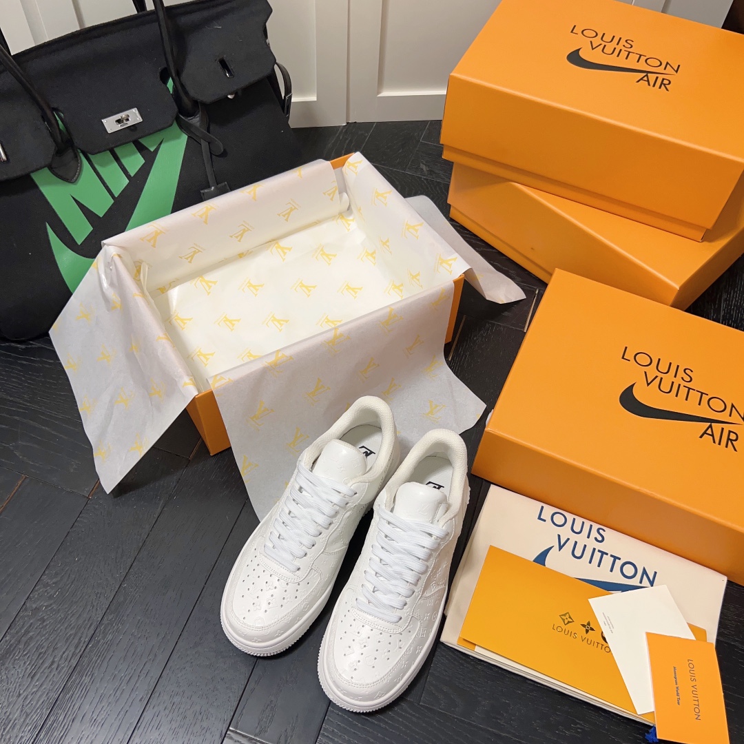 L style . x . Air Force1 22ss co-brand commerative sneaker Unisex casual shoes-Luxeon