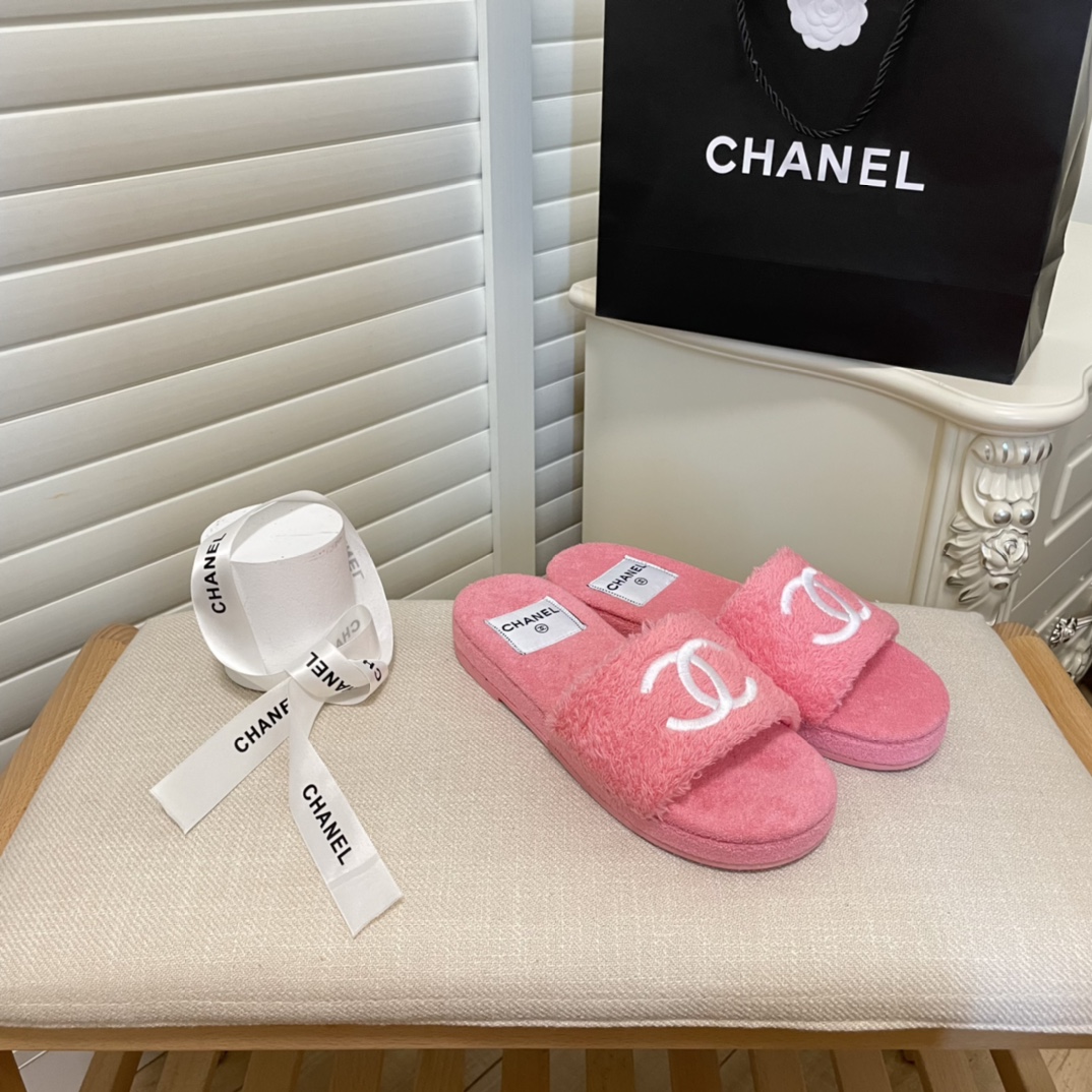 C style double-C winter wool slippers-Luxeon