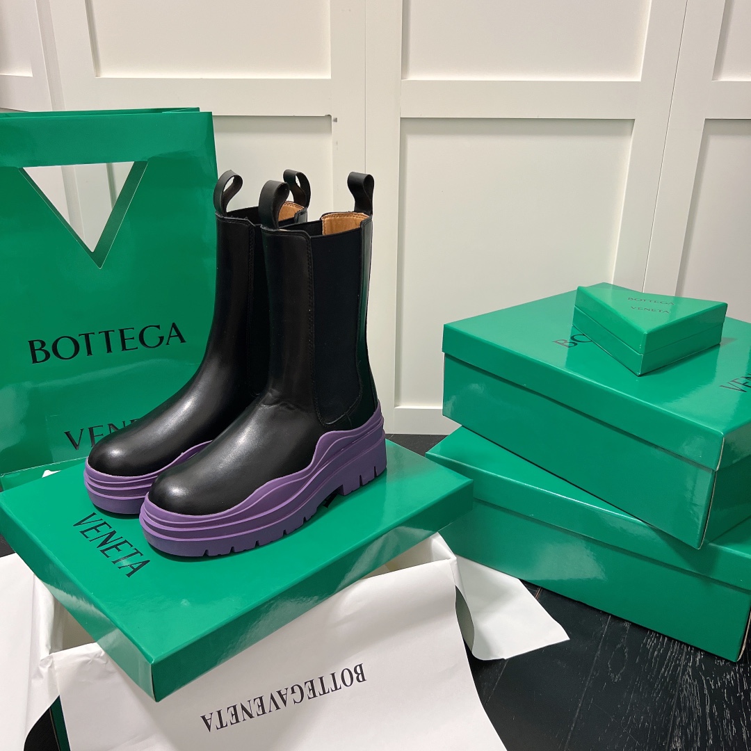 Bottega Venet mid-calf heeled boots-Luxeon