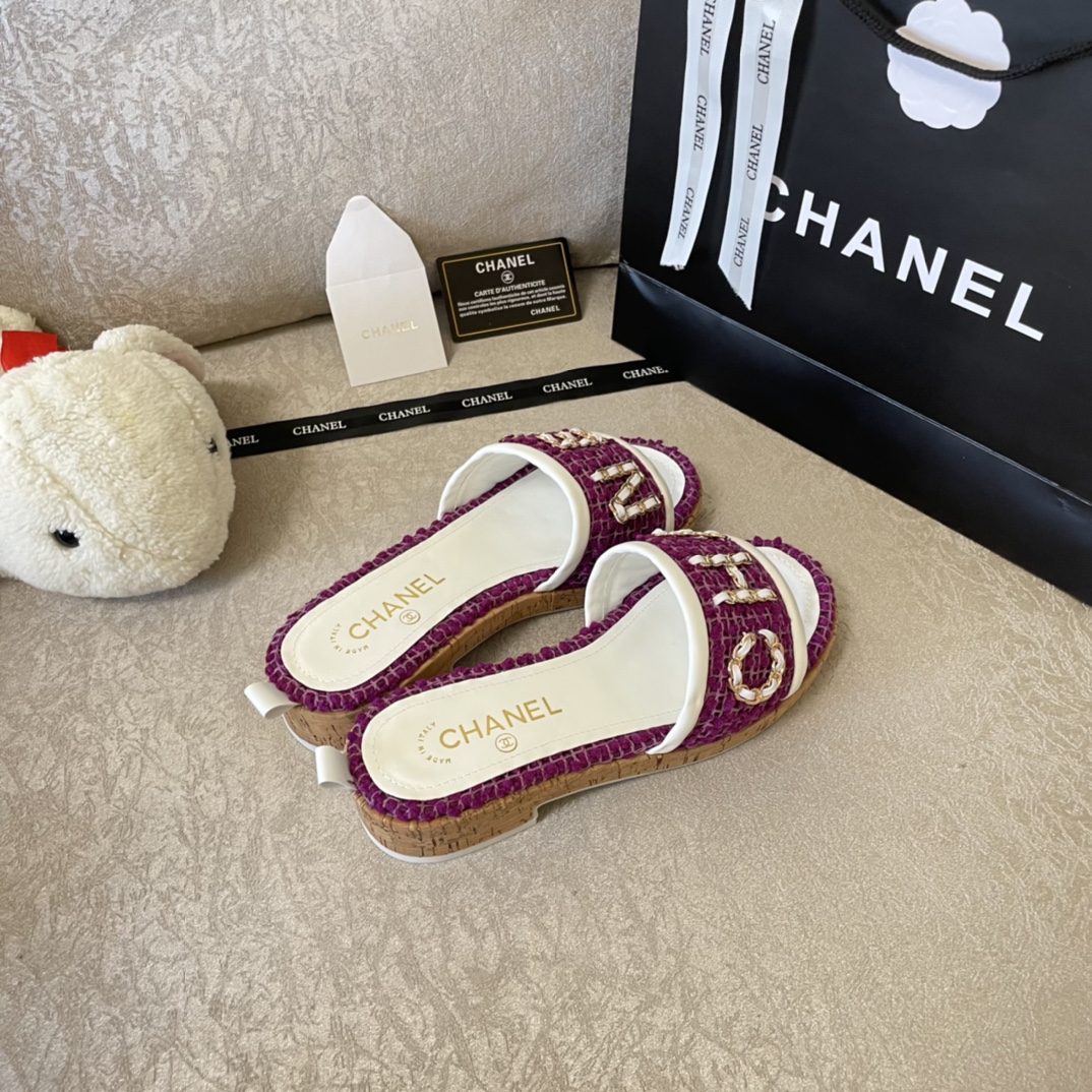 C style New Woven Platform Slippers-Luxeon