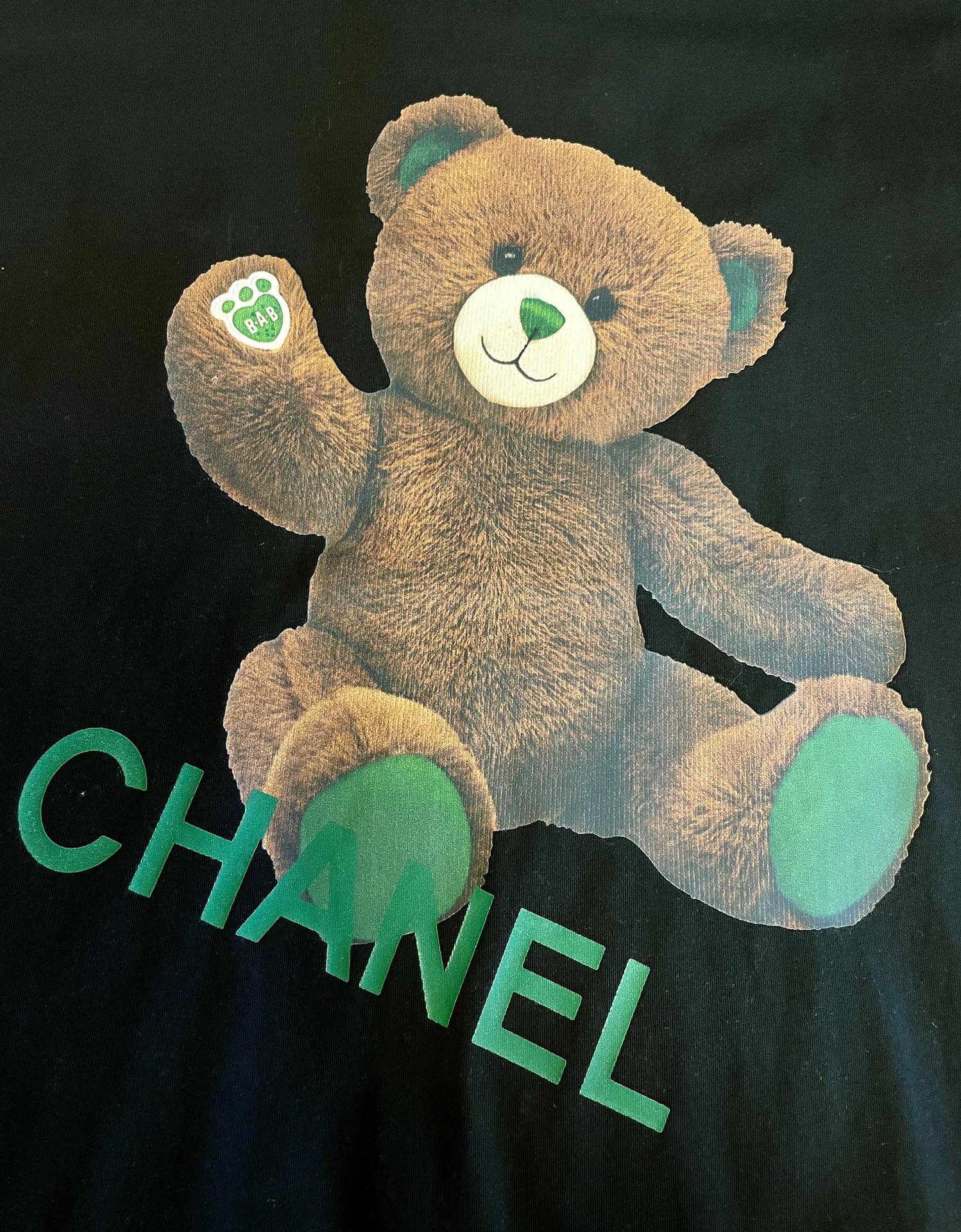 C style digital jet printing bear short sleeve T-shirt-Luxeon