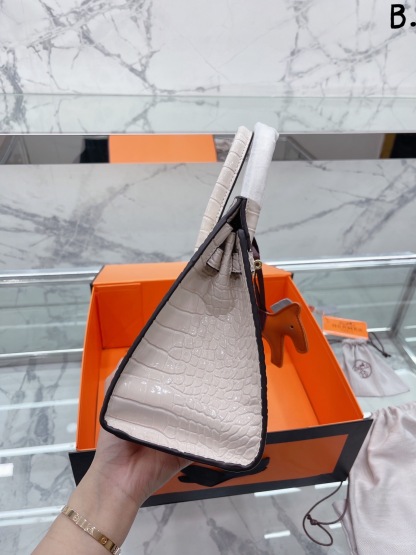 H style Birkin Classic Handbags Crocodile Pattern-Luxeon