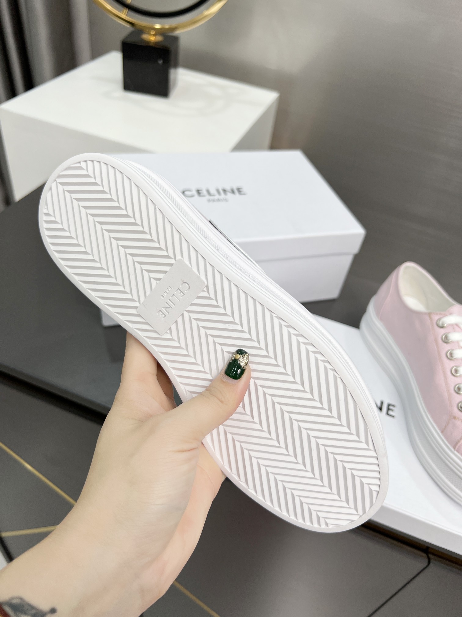 C style low heel canvas casual shoes-Luxeon