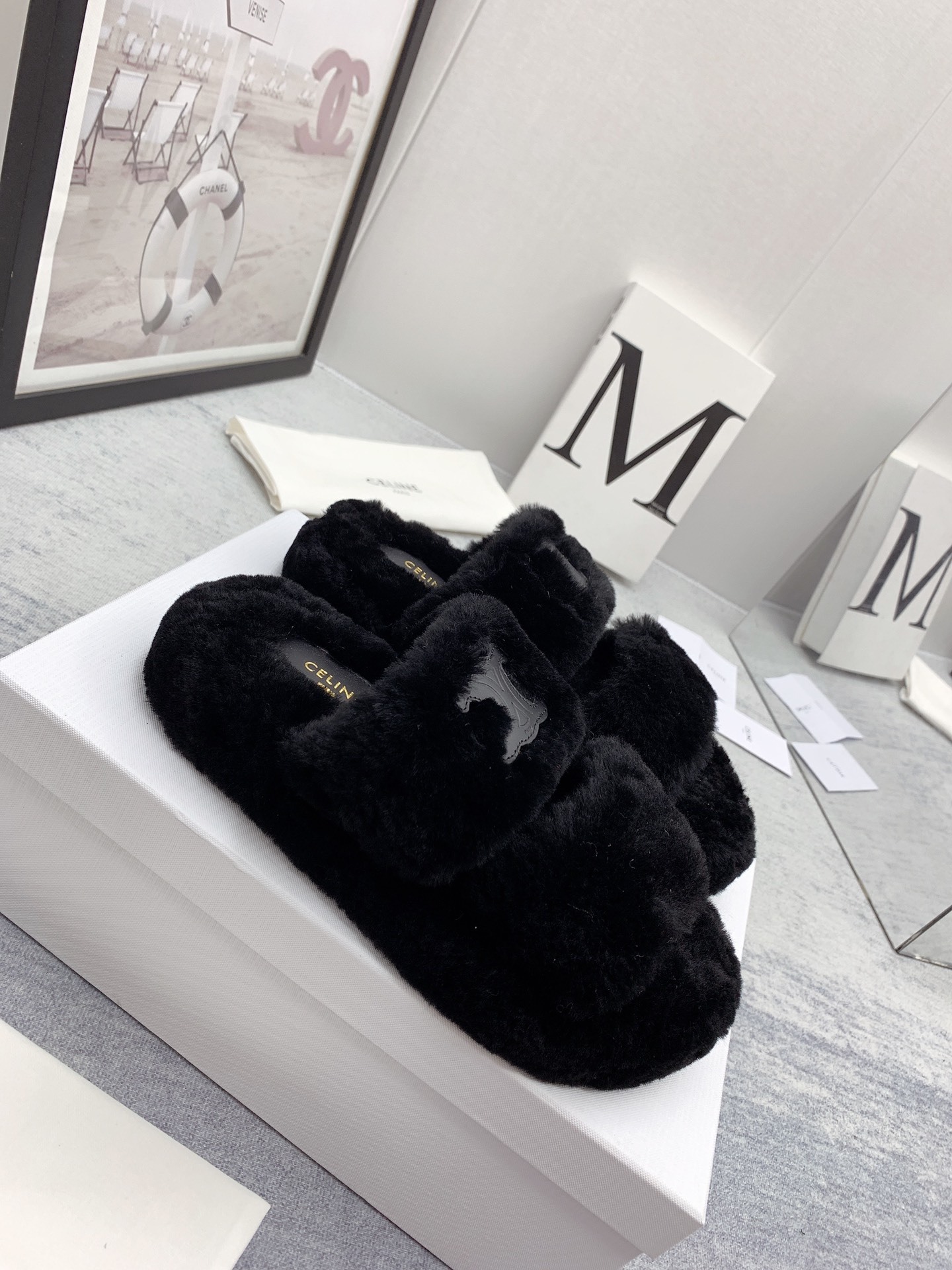 C style new winter pure wool slippers top quality-Luxeon