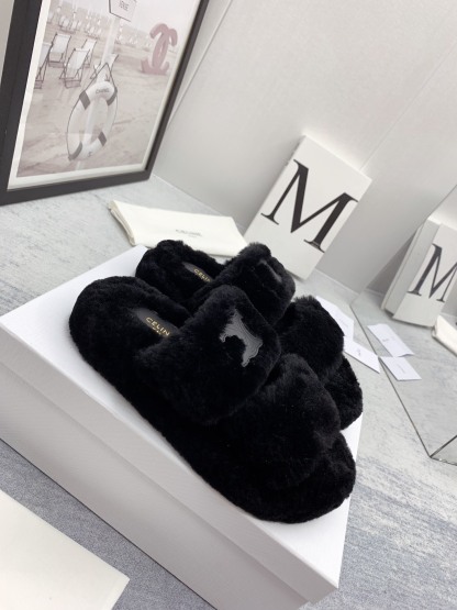 C style new winter pure wool slippers top quality-Luxeon