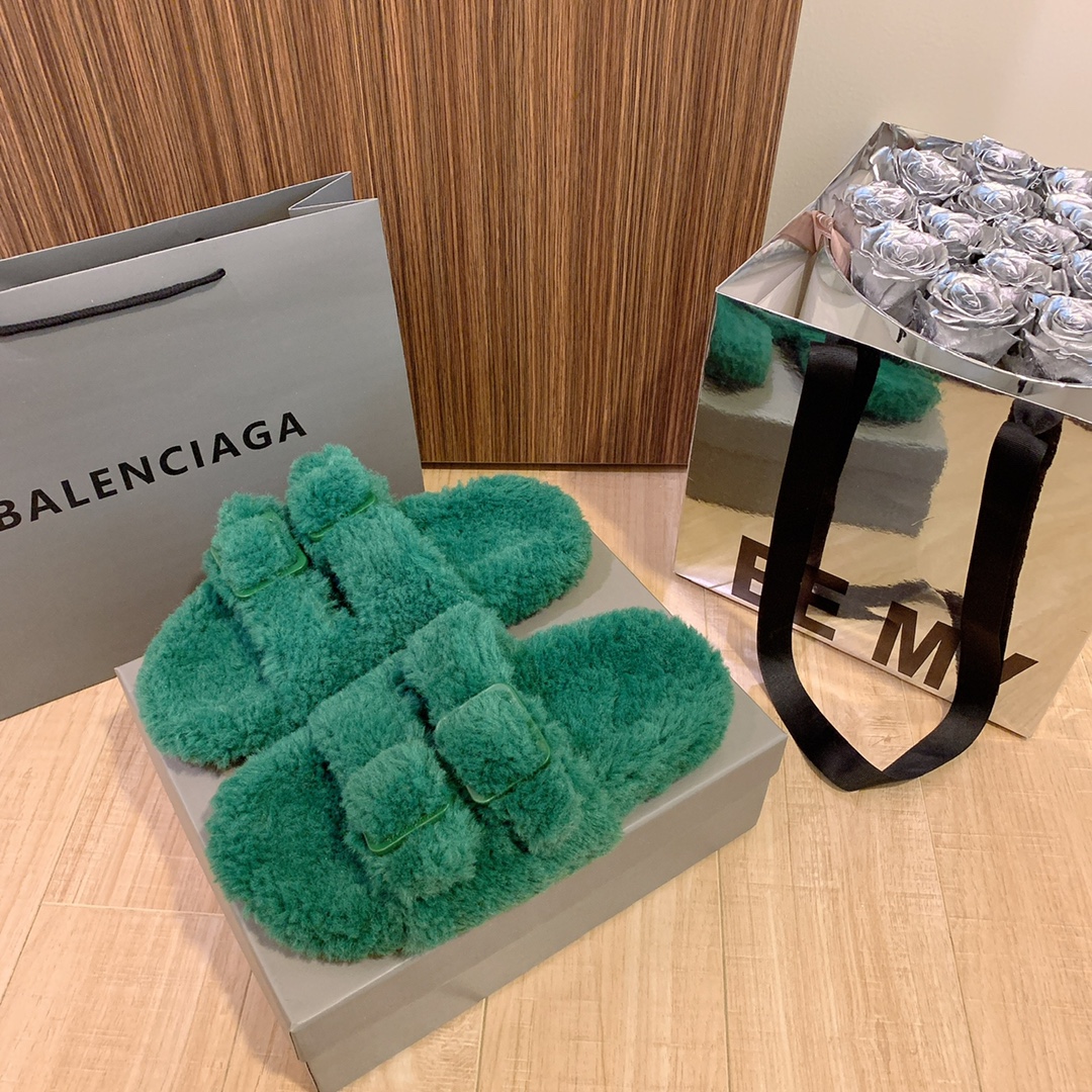 B style new wool slippers-Luxeon