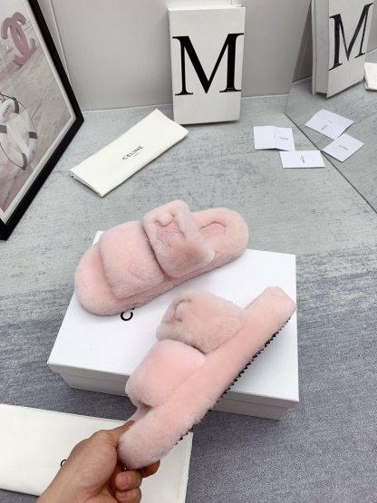 C style new winter pure wool slippers top quality-Luxeon
