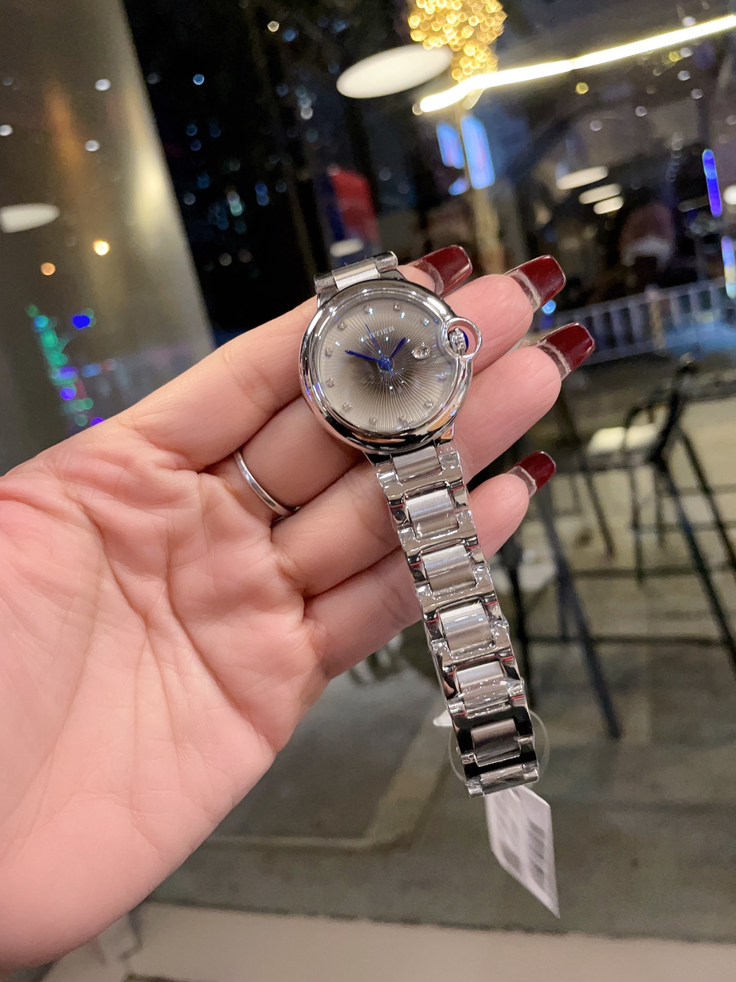 Ballon Bleu De Cartier Watch Luxury Series Crystal Diamond Dial High Quality-Luxeon