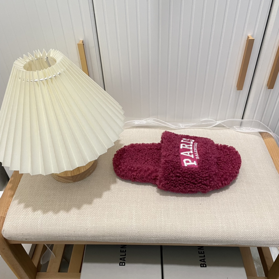 B style winter new fuzz fur slippers-Luxeon