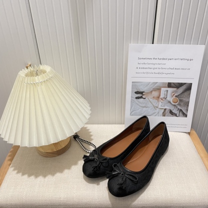 Coach new women bow-knot loafers flats-Luxeon