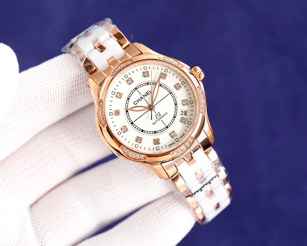 C style Wrist Watch Ceramic Watchband Elegant Fashion-Luxeon
