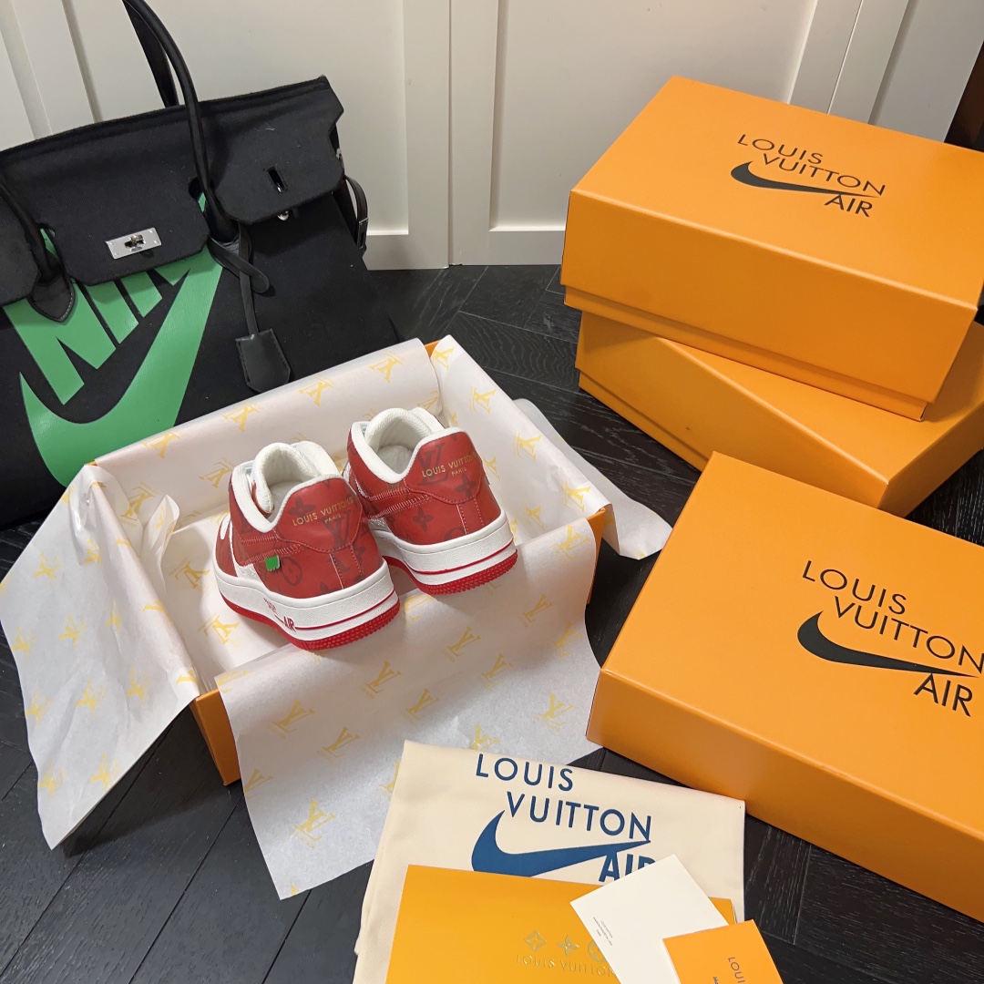 L style . x . Air Force1 22ss co-brand commerative sneaker Unisex casual shoes-Luxeon