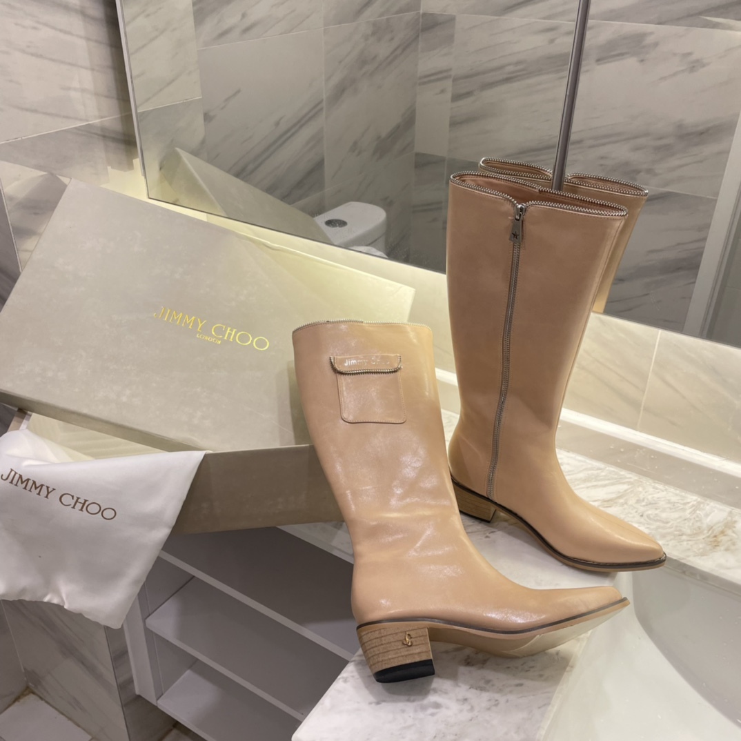 Jimmy Choo new autumn winter zipper knee & ankle boots-Luxeon