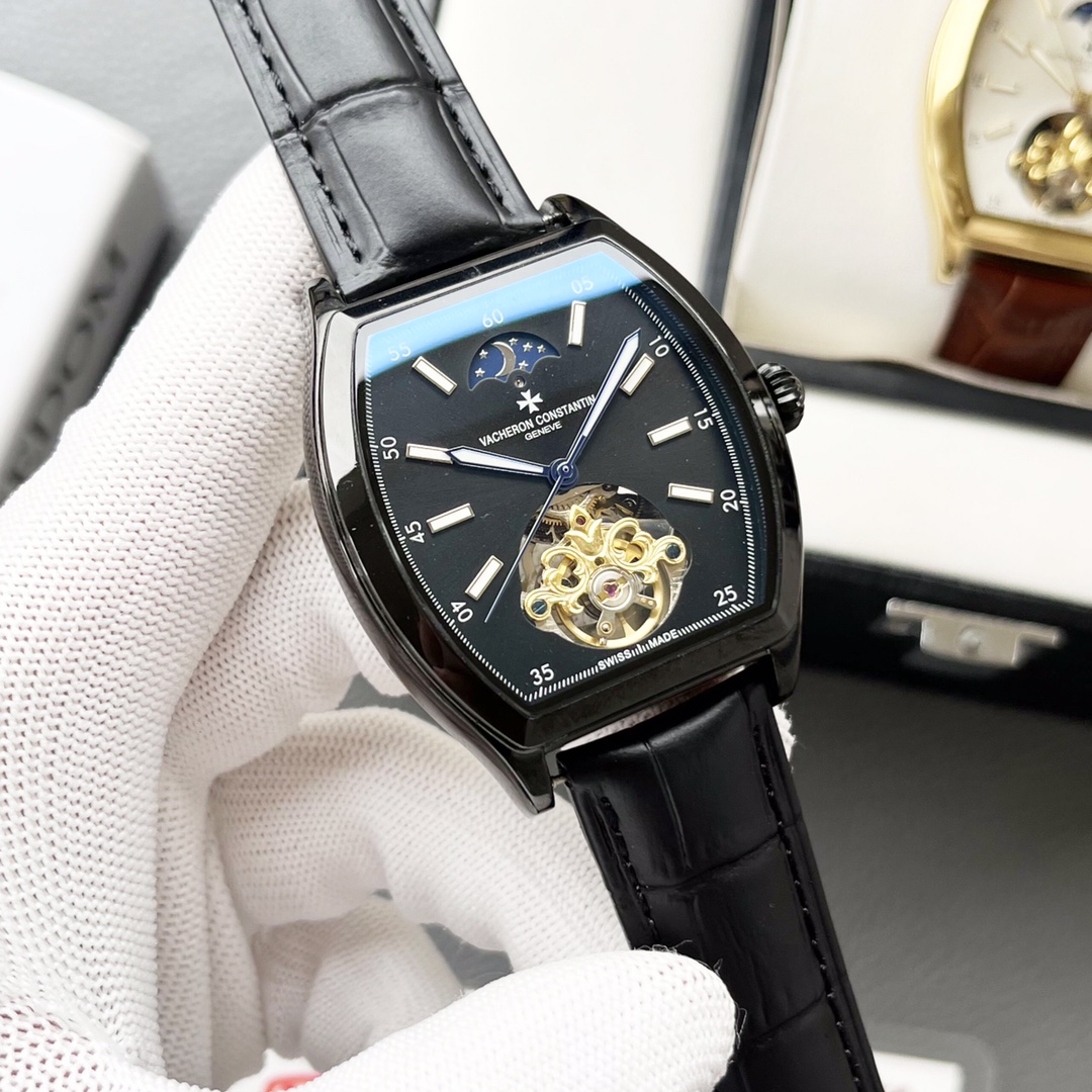 Vacheron Constantin Men Watch Cowhide Watchband Mineral Mirror-Luxeon