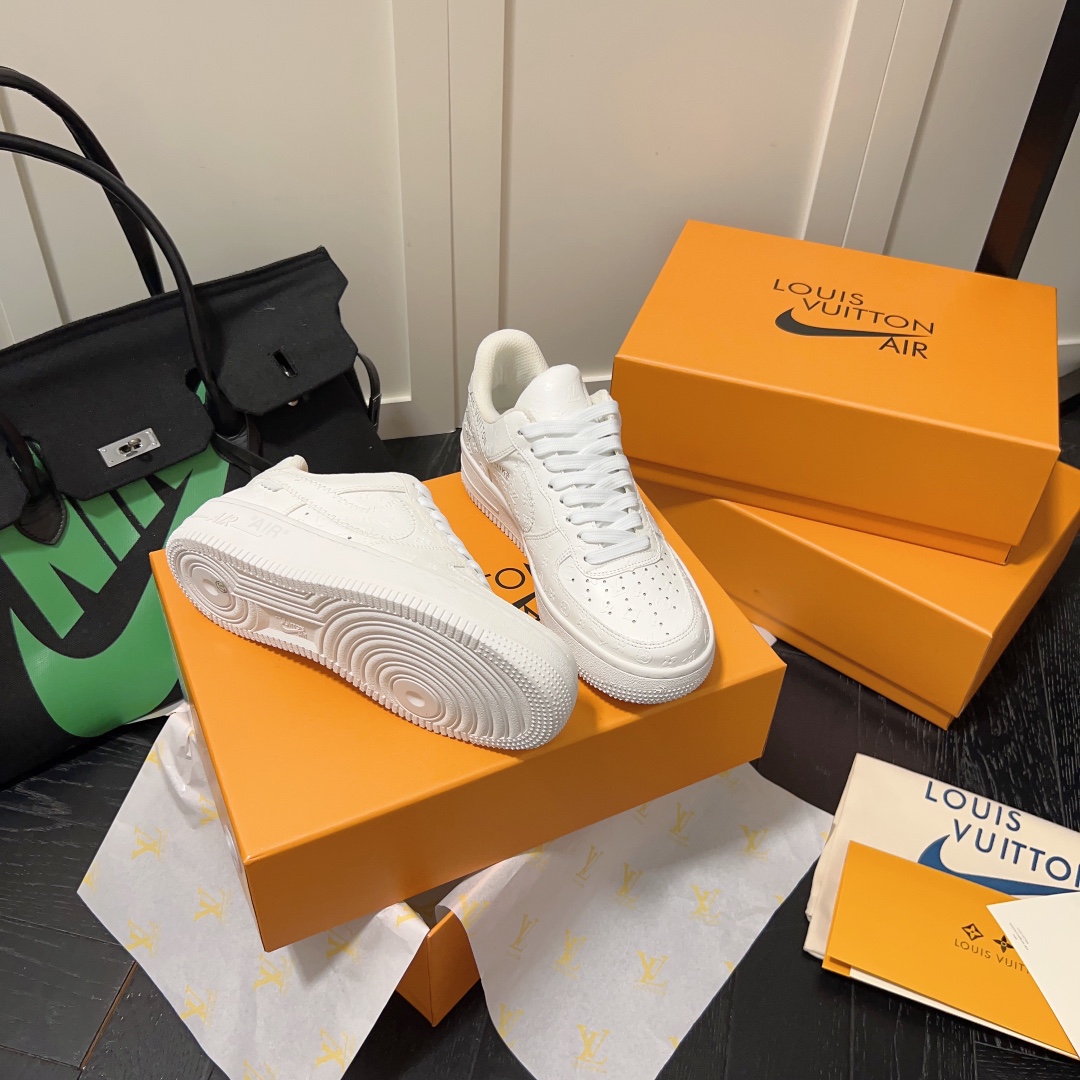 L style . x . Air Force1 22ss co-brand commerative sneaker Unisex casual shoes-Luxeon