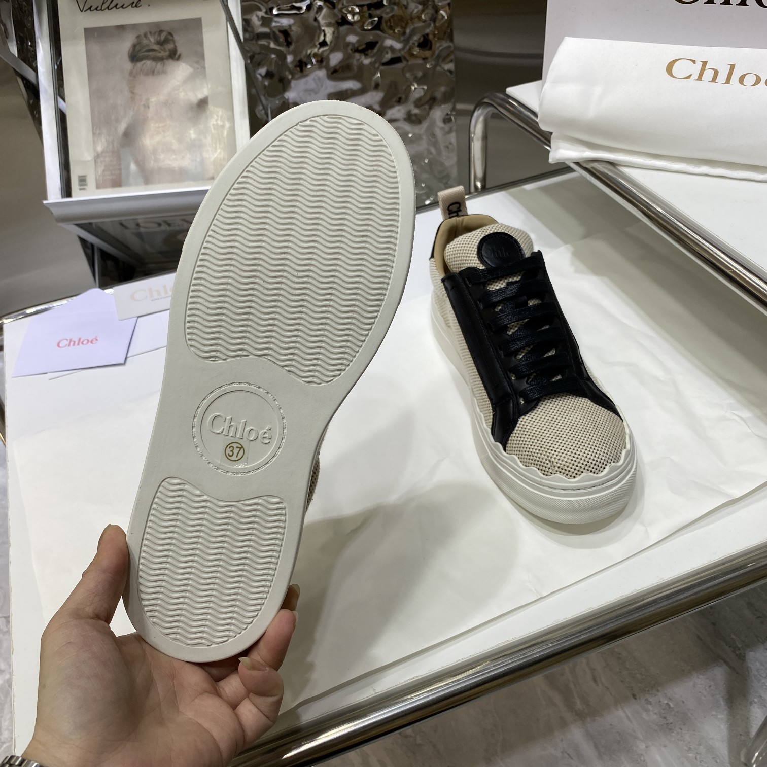 Chloe autumn new canvas flats casual shoes-Luxeon