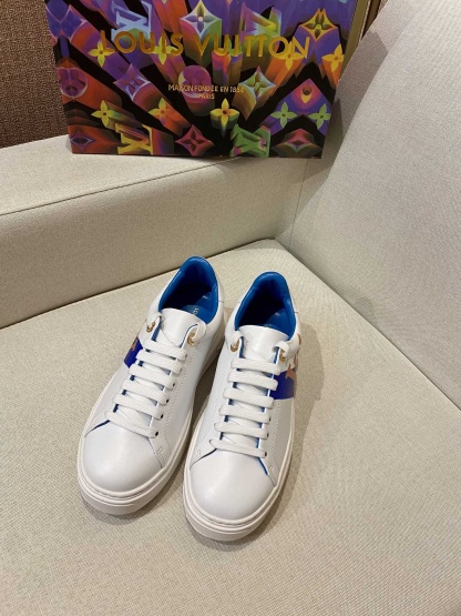 L style Women Lace Up Leather Flat Sneakers-Luxeon