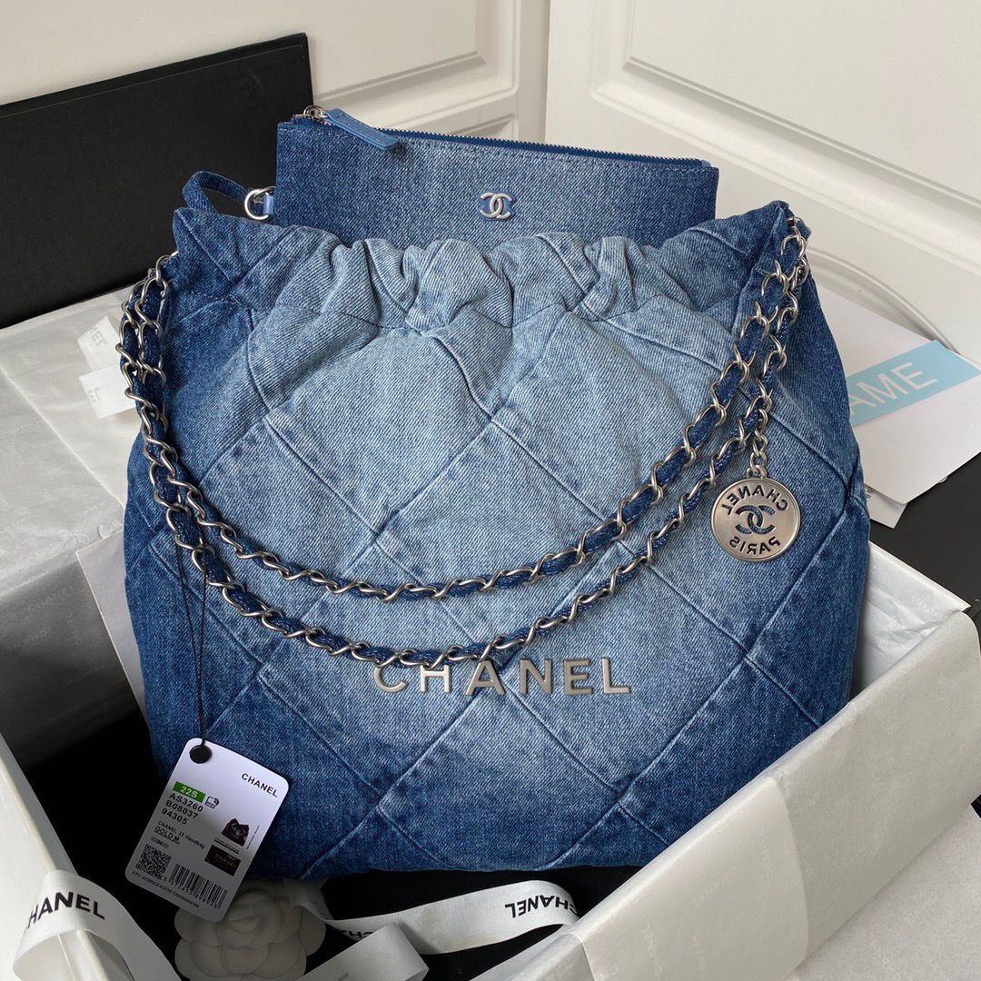Denim garbage bag tote bag35*37*7