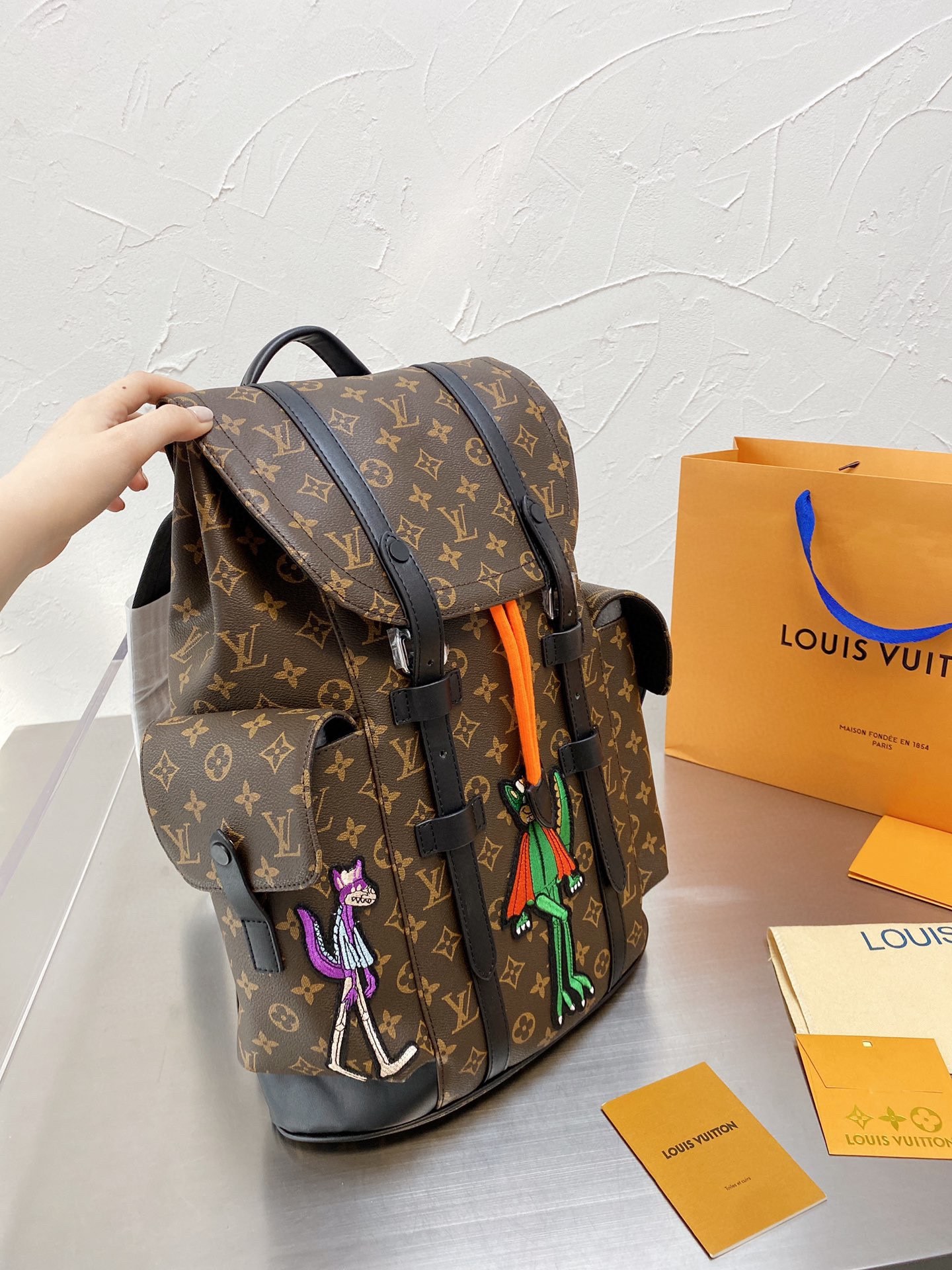 L style bag Backpack For Unisex-Luxeon