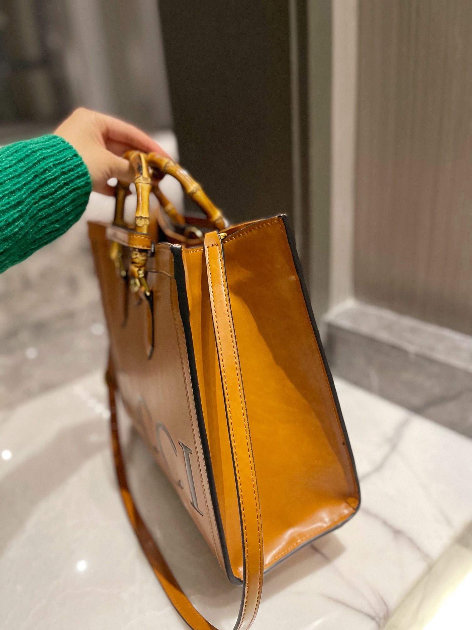 G style Diana bamboo women handbags-Luxeon