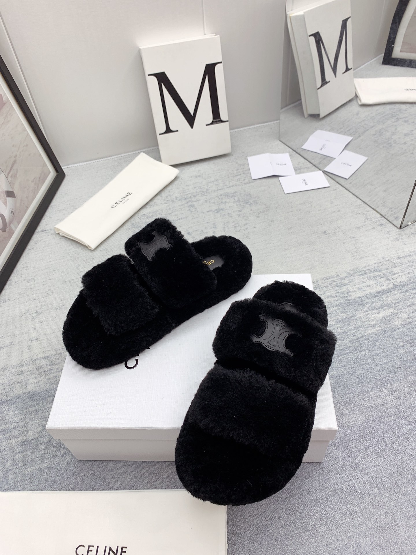 C style new winter pure wool slippers top quality-Luxeon