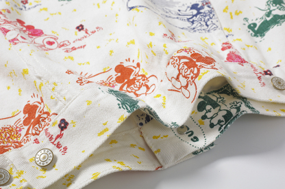 G style & Disney Co-branded Mickey full printing jeans jacket-Luxeon