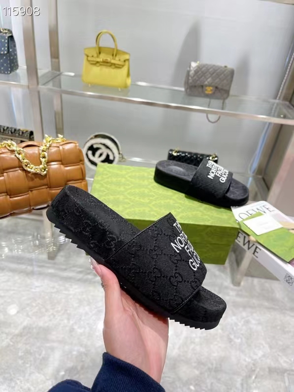 G style pop jacquard summer flat slippers-Luxeon