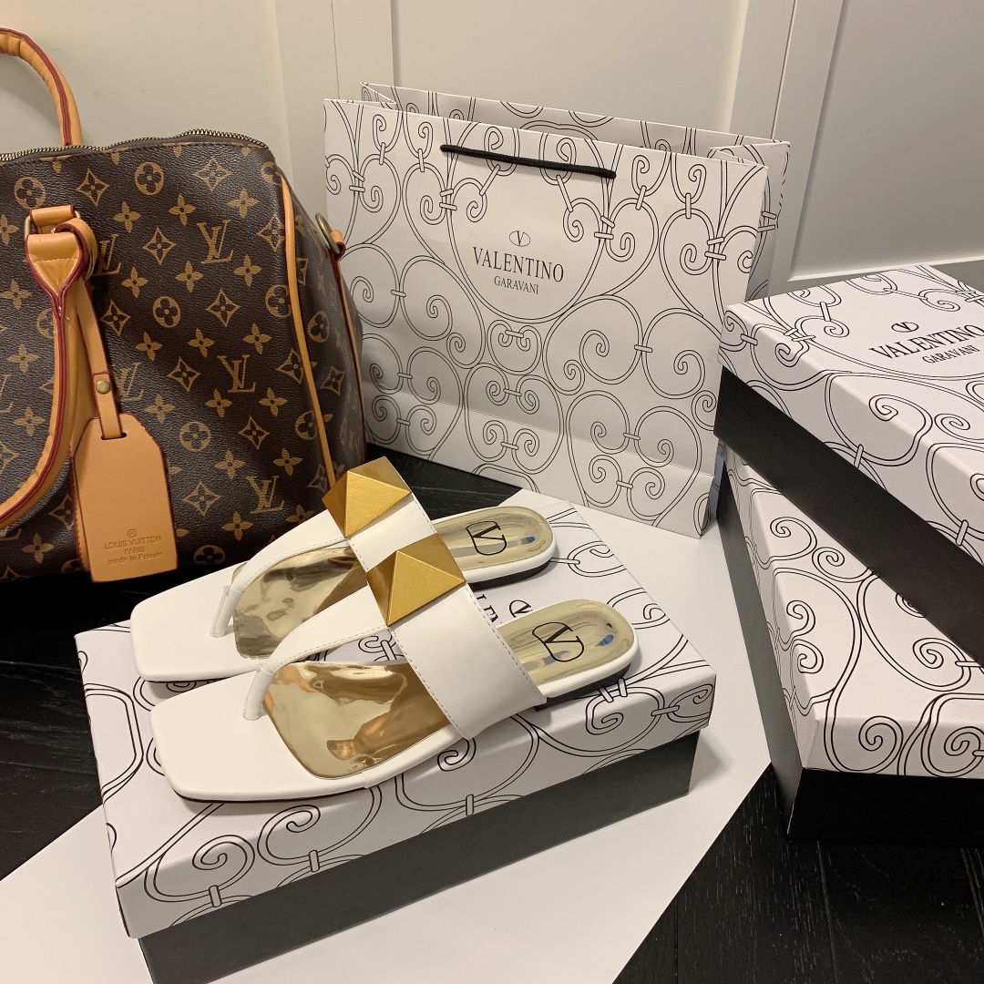 Valentino Nail Series Platform Slippers-Luxeon