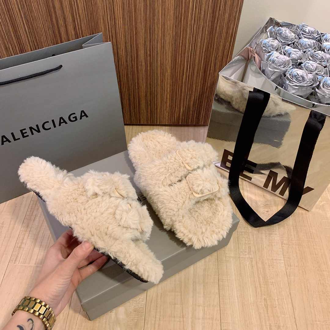 B style new wool slippers-Luxeon