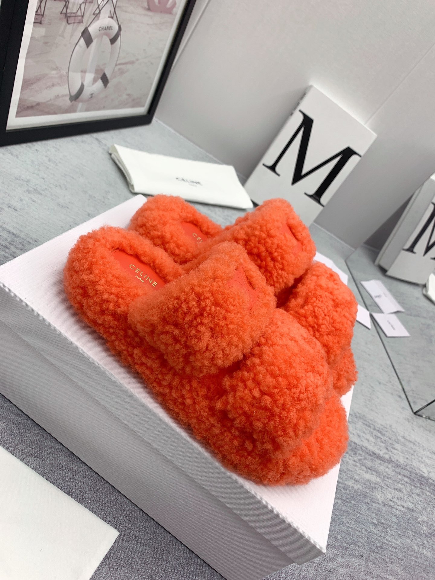 C style new winter pure wool slippers top quality-Luxeon