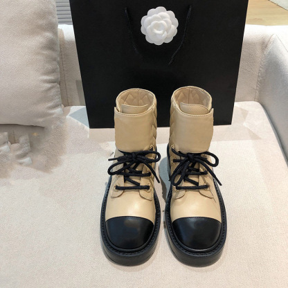 C style Women Lace-Up Ankles Boots-Luxeon