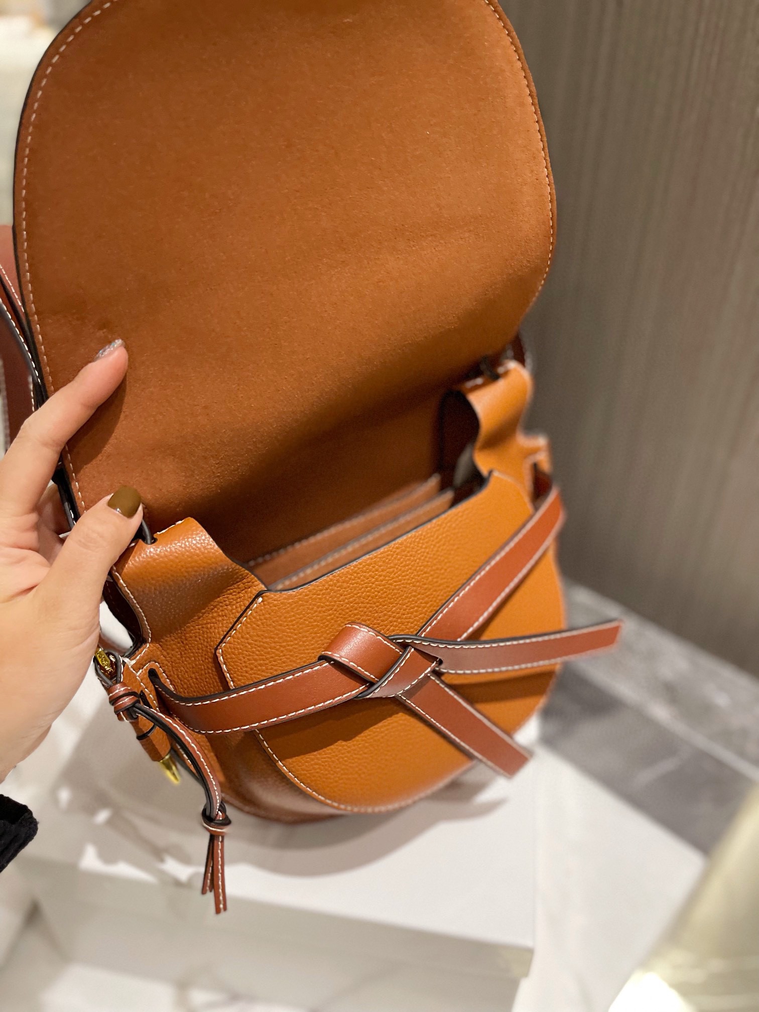 L style Gate Bag Saddle Bag Crossbody Bag-Luxeon